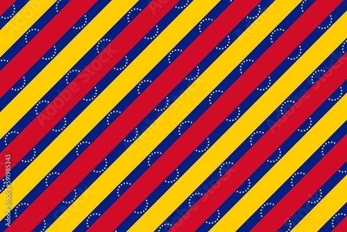 Geometric pattern in the colors of the national flag of Venezuela. The colors of Venezuela.