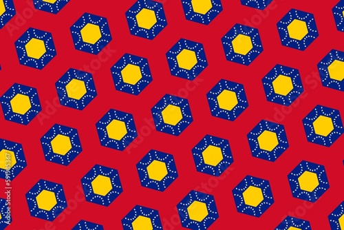 Geometric pattern in the colors of the national flag of Venezuela. The colors of Venezuela.