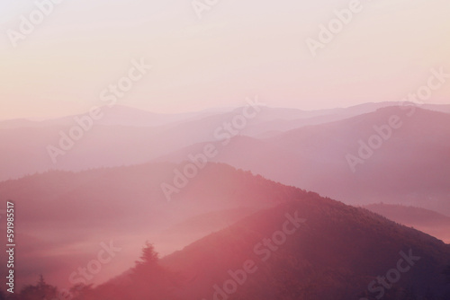 pink mountains