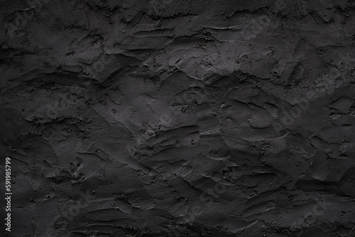 Black rustic limewash plaster wall texture