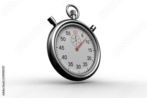 Stopwatch over white background photo