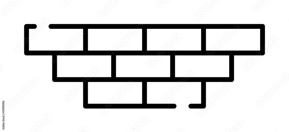 bricks, wall icon illustration on transparent background bricks, wall icon illustration on transparent background