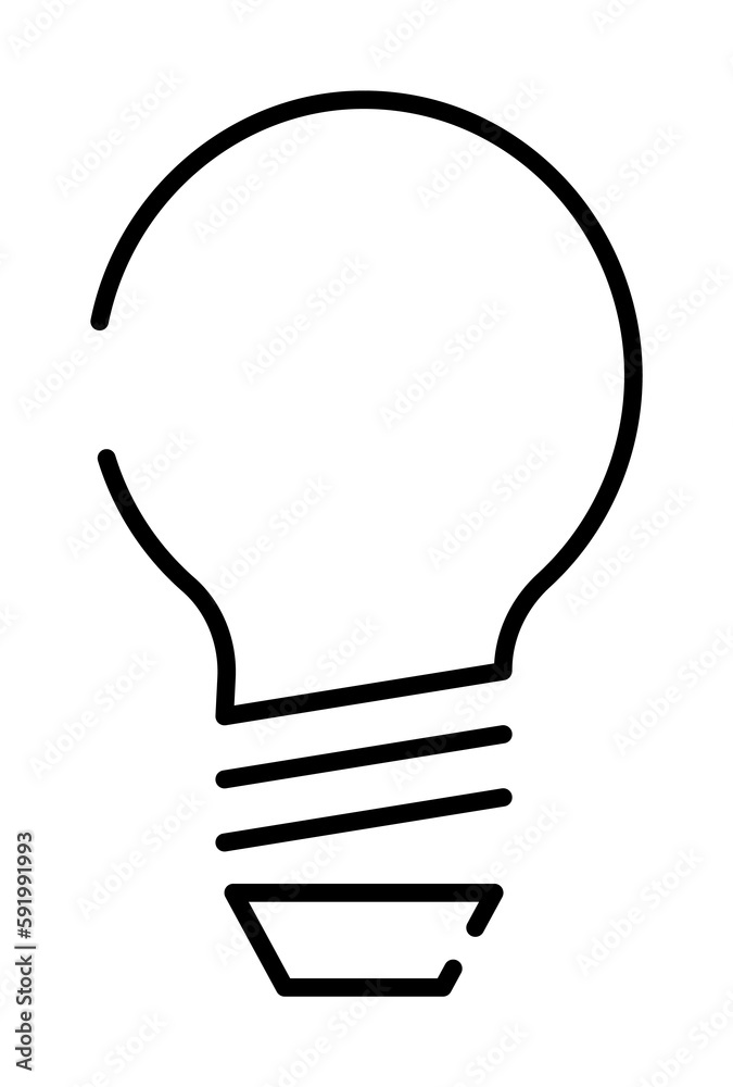 bulb, glass icon illustration on transparent background bulb, glass icon illustration on transparent background