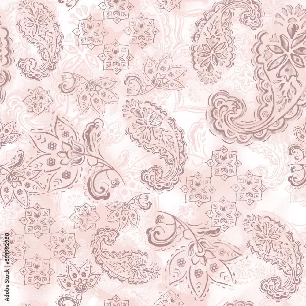 Obraz premium Textile and digital seamless pattern design 