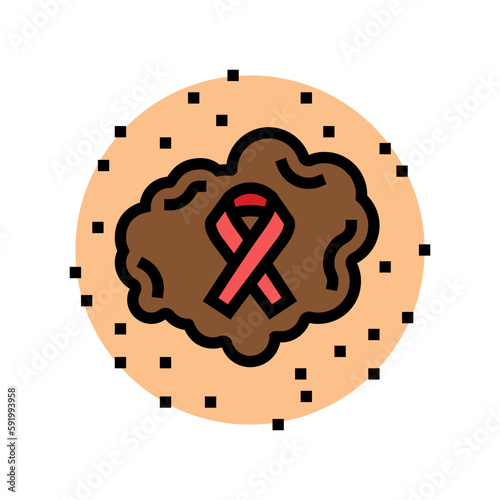 melanoma cancer color icon vector illustration