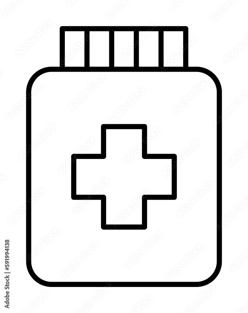 Obraz premium pills icon illustration on transparent background