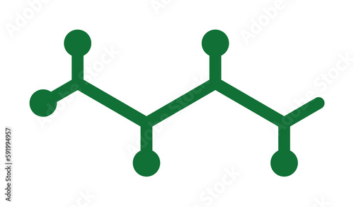 Vitamin, formula green icon illustration on transparent background