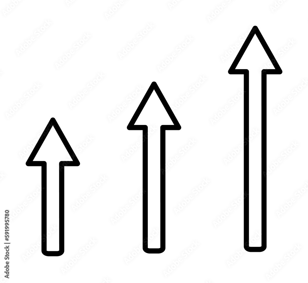 rising arrows chart line icon illustration on transparent background rising arrows chart line icon illustration on transparent background