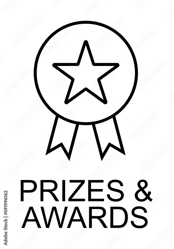 prizes and awards line icon illustration on transparent background prizes and awards line icon illustration on transparent background