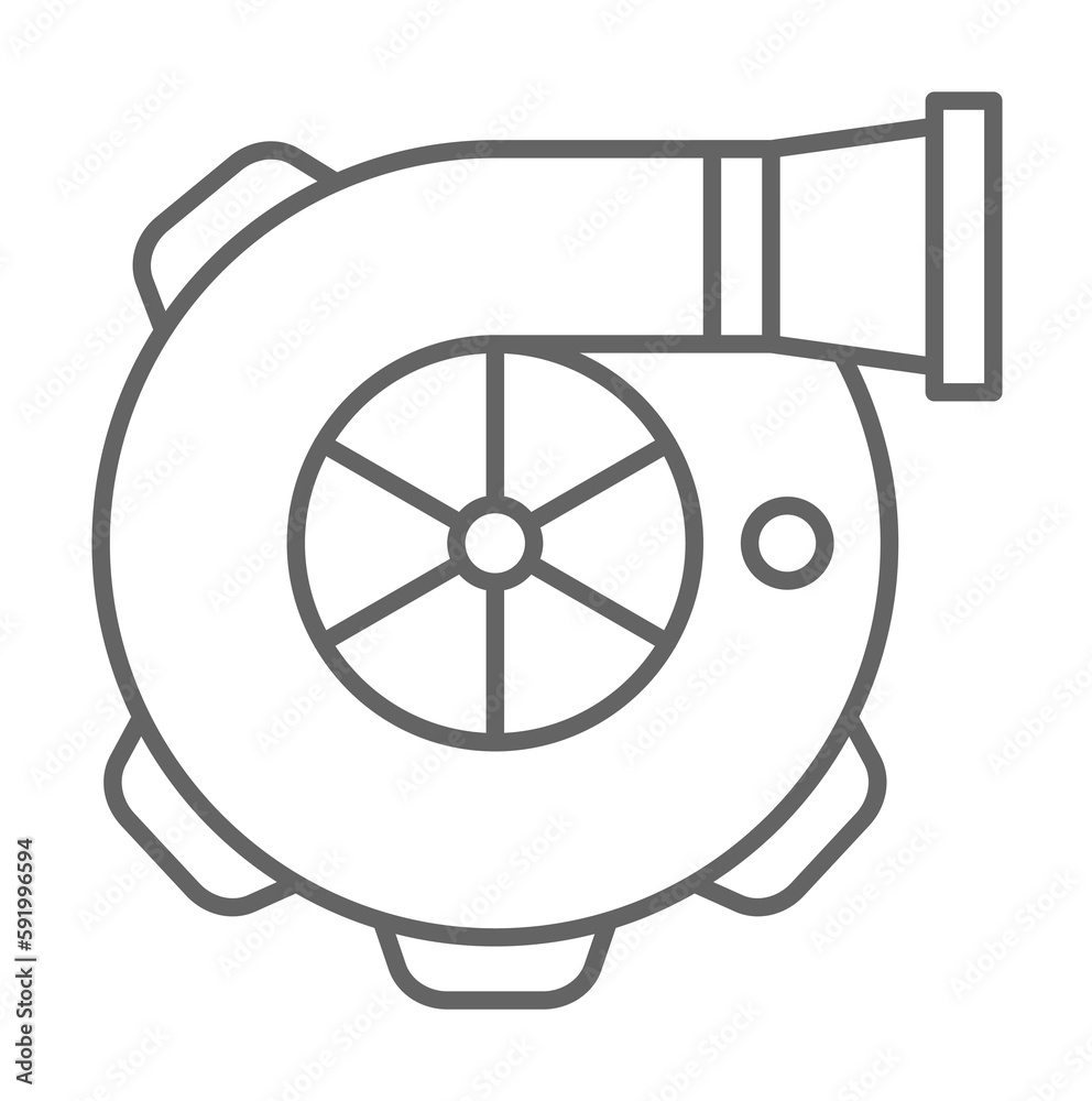 Turbo engine, car icon illustration on transparent background Turbo engine, car icon illustration on transparent background