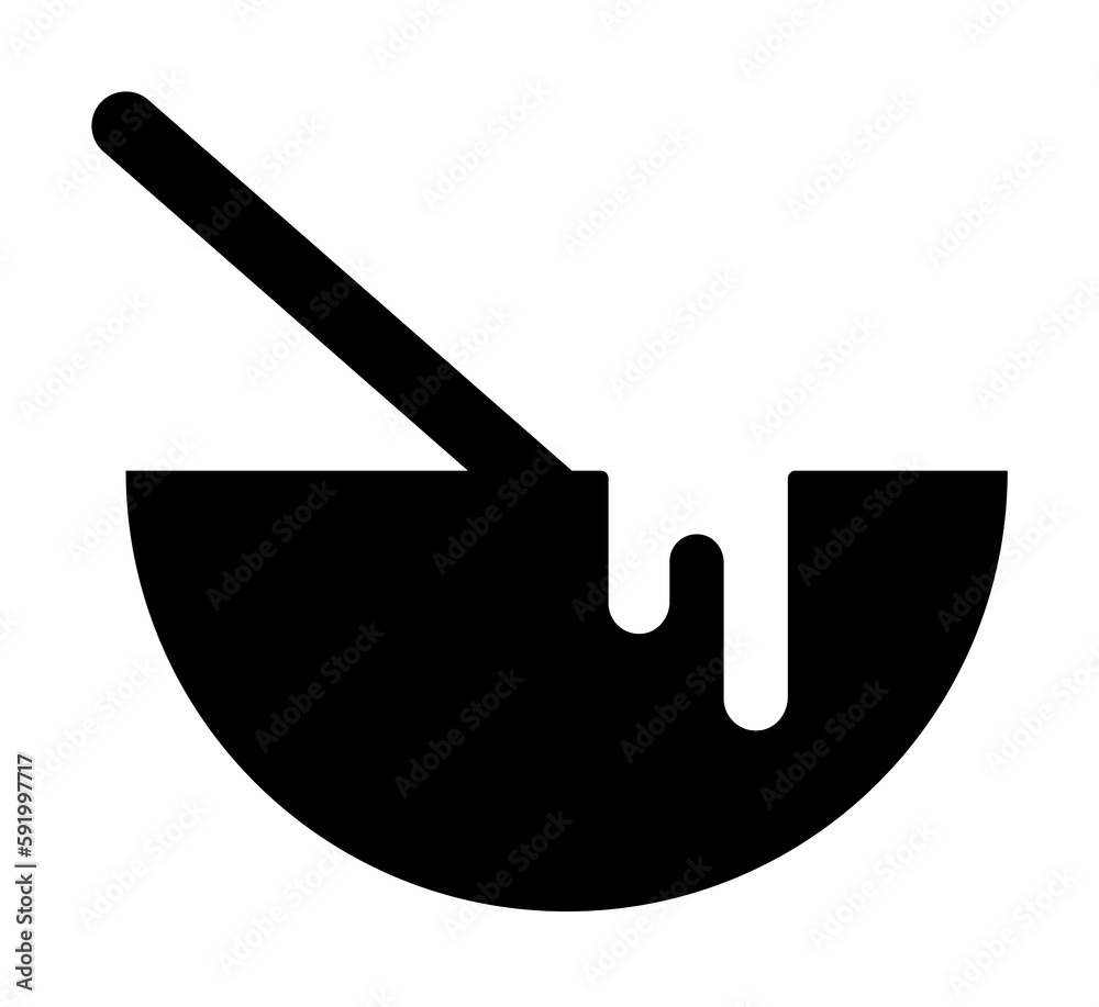 gastronomy, honey, bowl icon illustration on transparent background