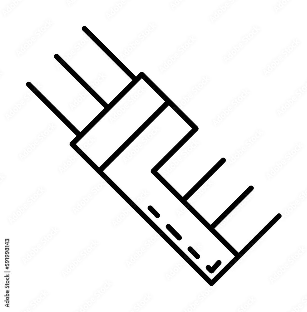 comb icon illustration on transparent background comb icon illustration on transparent background