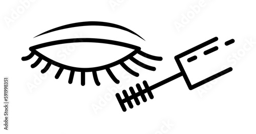Photos carcasses on eyelashes icon illustration on transparent background