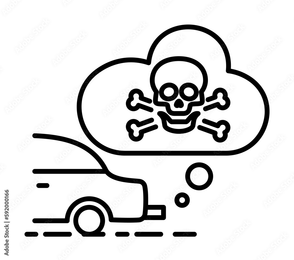 Car, toxic, skull icon illustration on transparent background Car, toxic, skull icon illustration on transparent background