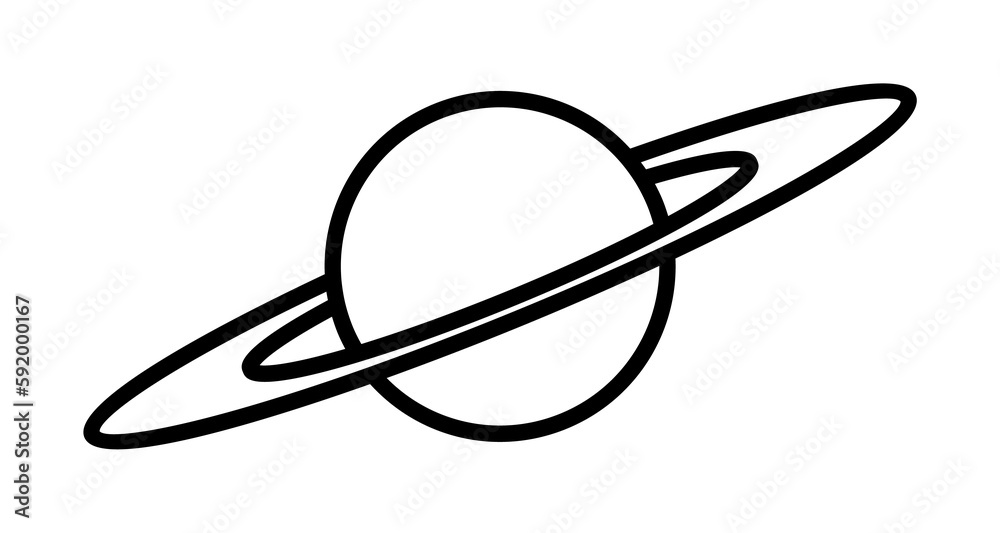 planet Saturn icon illustration on transparent background planet Saturn icon illustration on transparent background