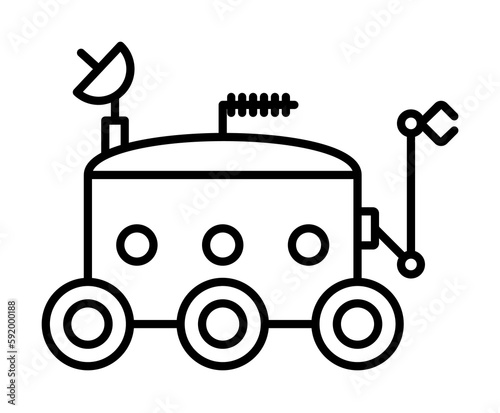 Fototapeta Naklejka Na Ścianę i Meble -  moon-rover icon illustration on transparent background