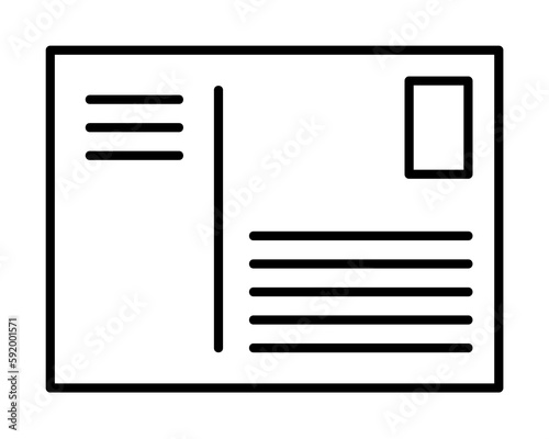 Postcard, communication icon illustration on transparent background