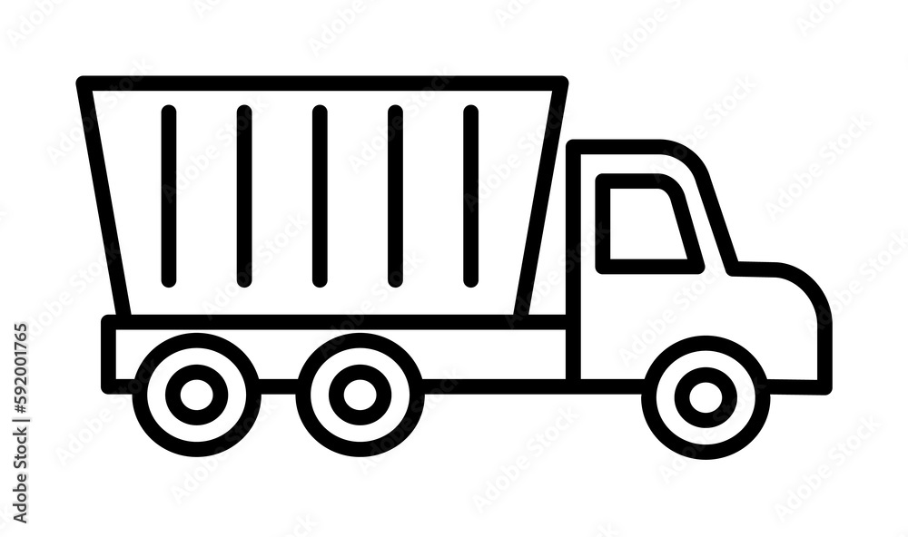 dam truck icon illustration on transparent background dam truck icon illustration on transparent background
