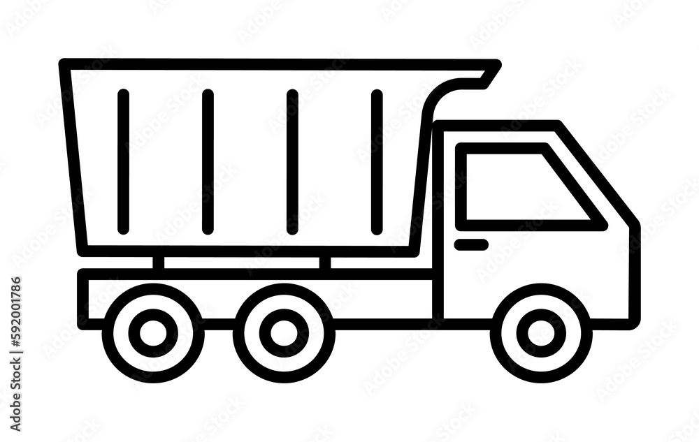 dam truck icon illustration on transparent background dam truck icon illustration on transparent background