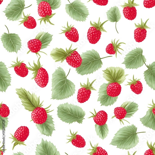 rasberry pattern on a white background