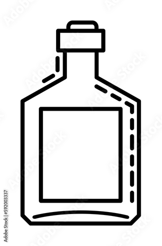 bottle of alcohol dusk icon illustration on transparent background