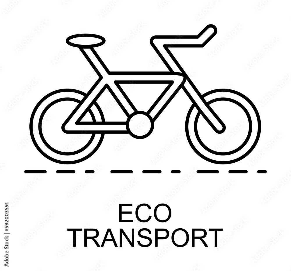 eco transport outline icon illustration on transparent background eco transport outline icon illustration on transparent background