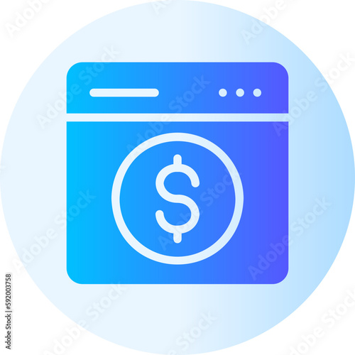 pay per click gradient icon