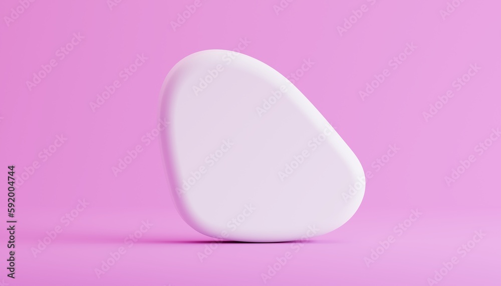 Speech bubbles on pink background. 3D shape chat bubble. Speech bubbles on pink background. 3D shape chat bubble.