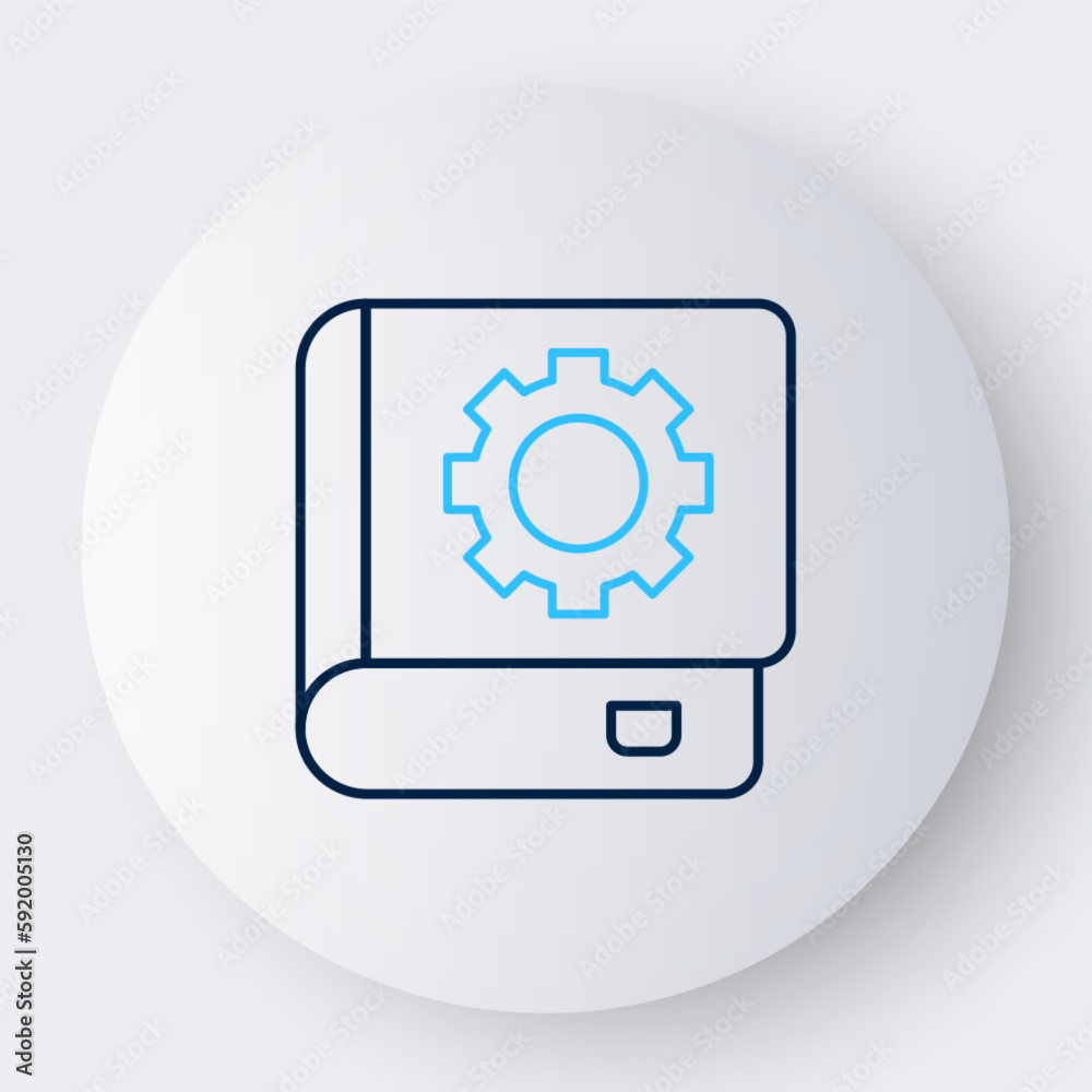 Line User manual icon isolated on white background. User guide book. Instruction sign. Read before use. Colorful outline concept. Vector Line User manual icon isolated on white background. User guide book. Instruction sign. Read before use. Colorful outline concept. Vector