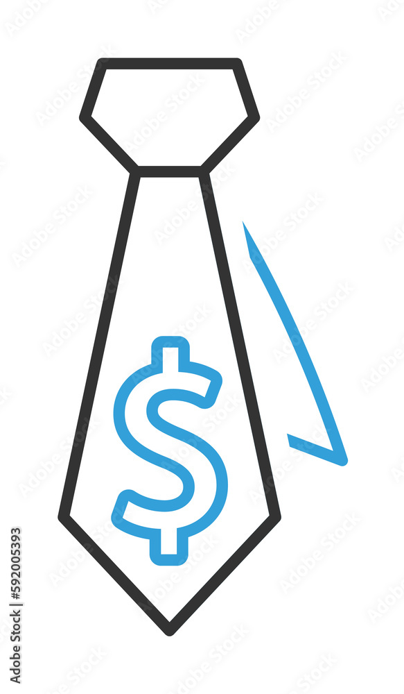 finances, tie 2 colored line icon illustration on transparent background finances, tie 2 colored line icon illustration on transparent background