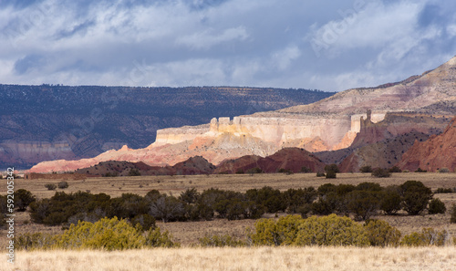 Colorful mesa and buttes near Ghost Ranch New Mexico
