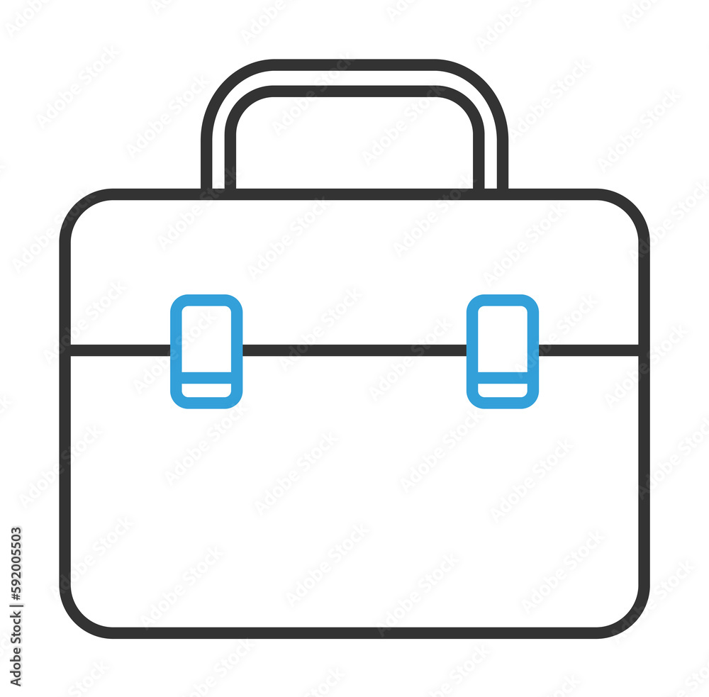 finance case 2 colored line icon illustration on transparent background
