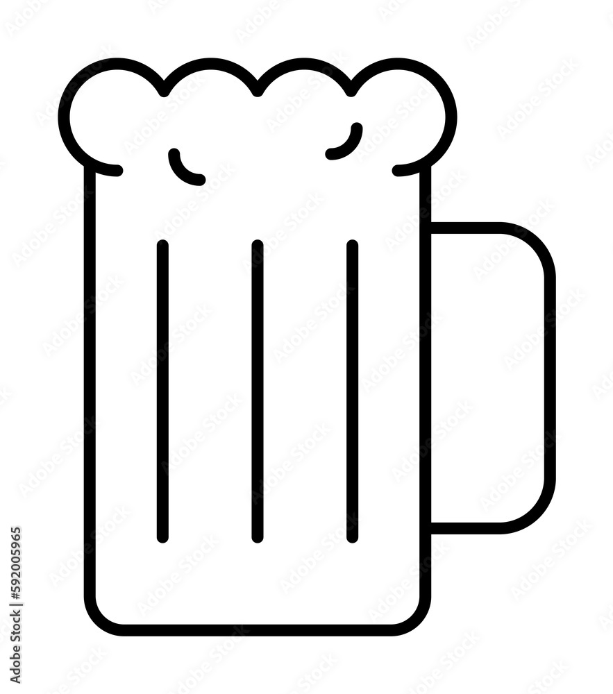 mug of beer icon illustration on transparent background mug of beer icon illustration on transparent background