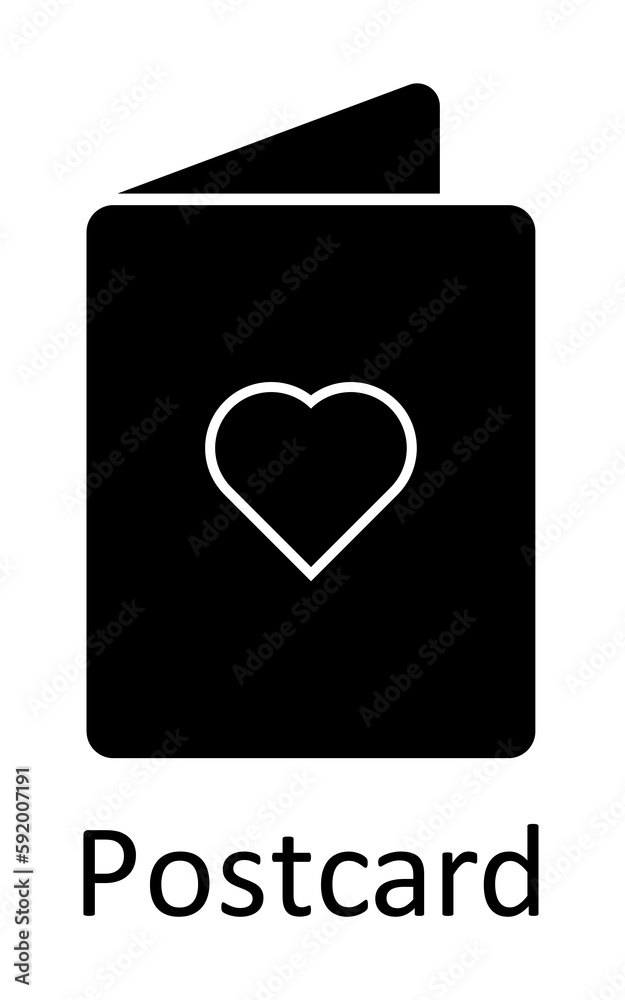 Friendship, postcard icon illustration on transparent background Friendship, postcard icon illustration on transparent background