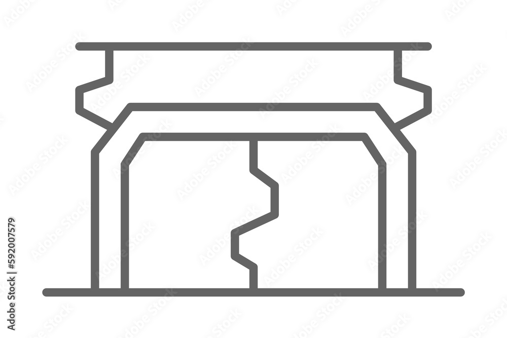 Door, technology icon illustration on transparent background Door, technology icon illustration on transparent background