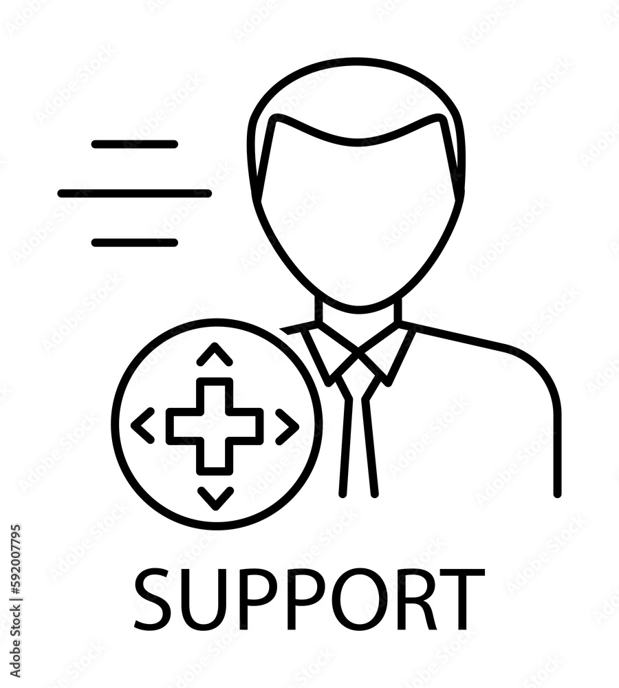 game support outline icon illustration on transparent background game support outline icon illustration on transparent background