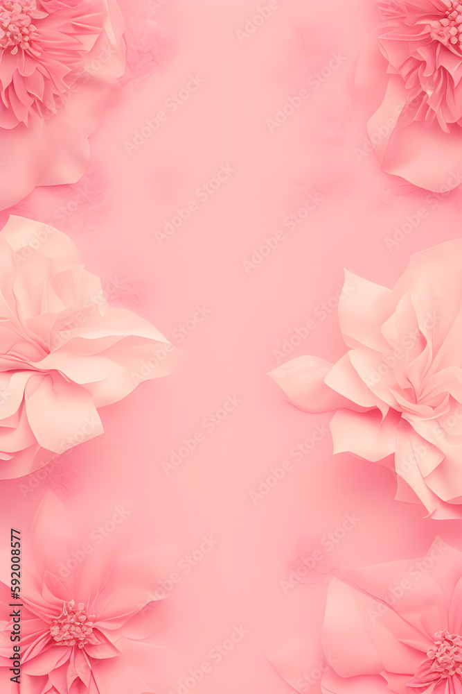 Beautiful summer flowers background, generative AI Beautiful summer flowers background, generative AI