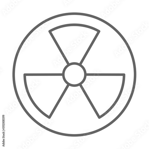 Industry flat  caution  danger  nuclear  pollution  power radiation radioactive on white background icon illustration on transparent background