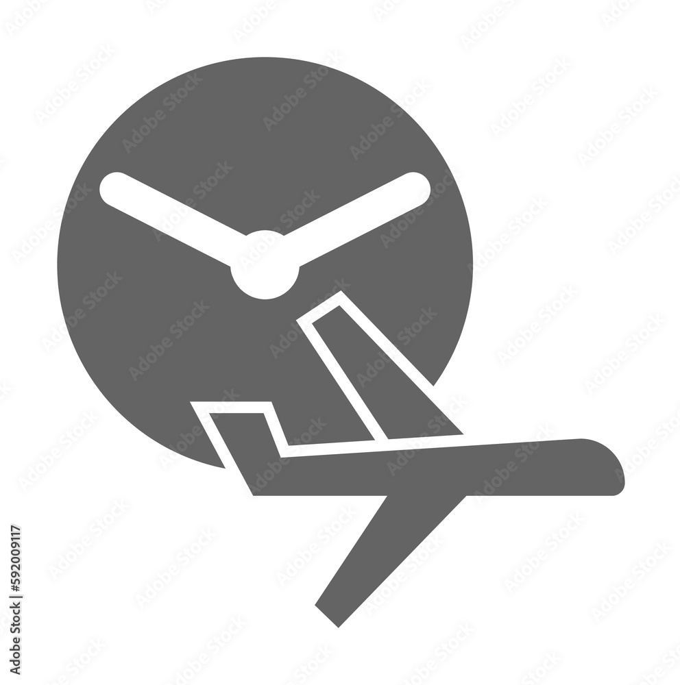 Insurance, delay, plane, time, travel icon illustration on transparent background