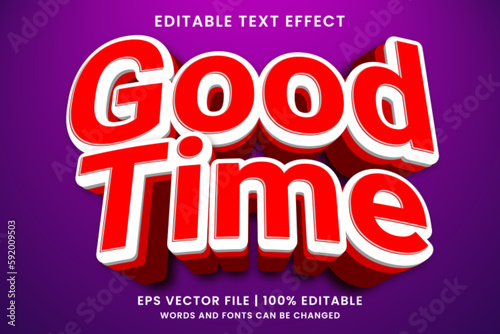 Good time food 3d editable text effect
