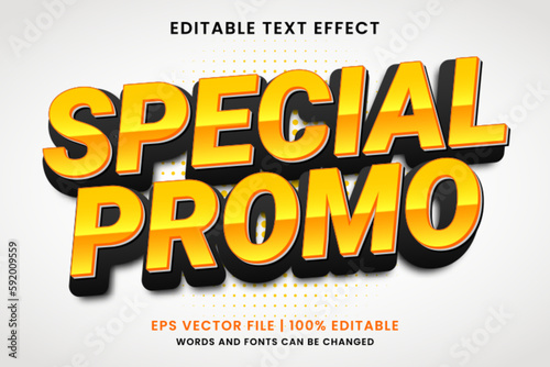 Special sale promo 3d editable text effect