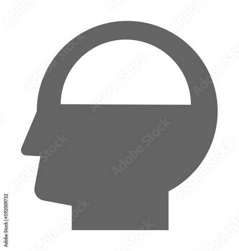 laboratory, human mind icon illustration on transparent background