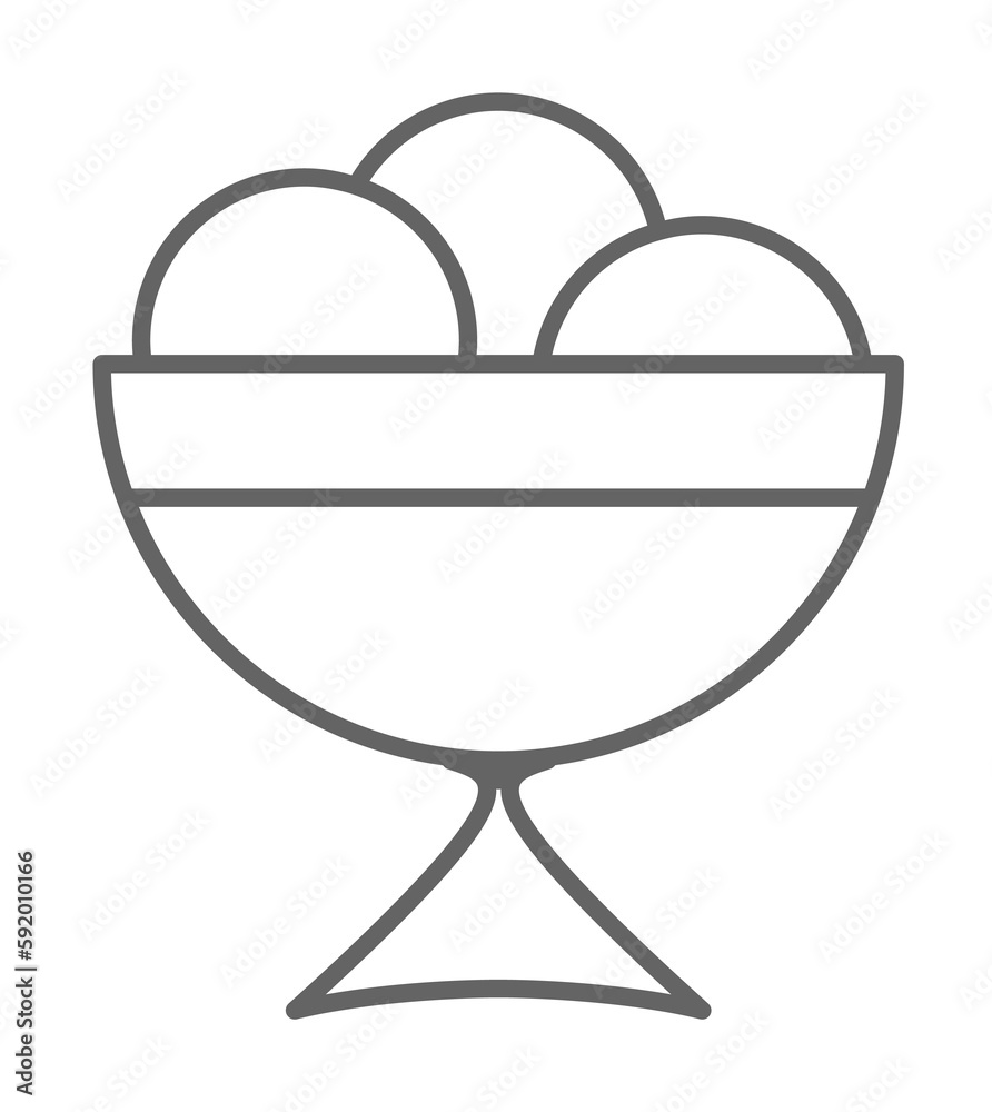 Ice-cream, shop, mall icon illustration on transparent background