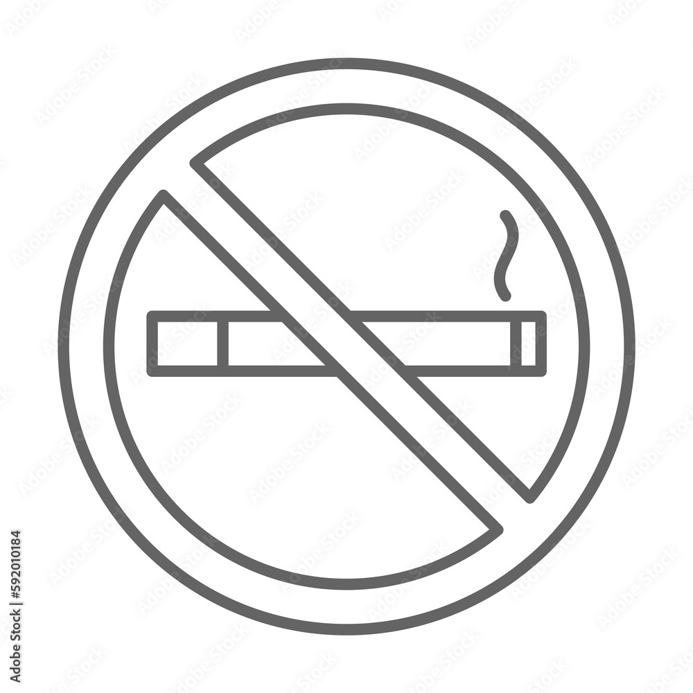 No smoking, sign, mall icon illustration on transparent background No smoking, sign, mall icon illustration on transparent background