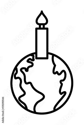 ecology, earth day, birthday icon illustration on transparent background
