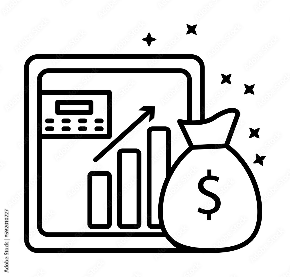 Wealth money cash icon illustration on transparent background Wealth money cash icon illustration on transparent background