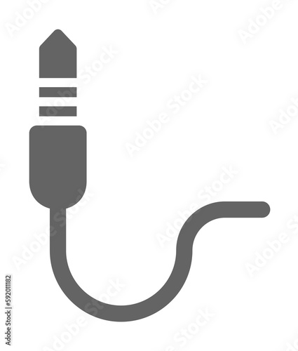 Music festival, cable, jack connector, connection icon illustration on transparent background