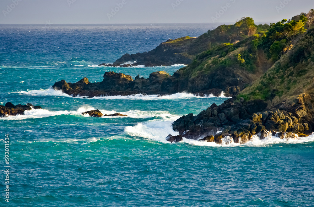 Surf crashing onto the east coast of Tobago Island; Tabago Island, Trinidad and Tobago Surf crashing onto the east coast of Tobago Island; Tabago Island, Trinidad and Tobago