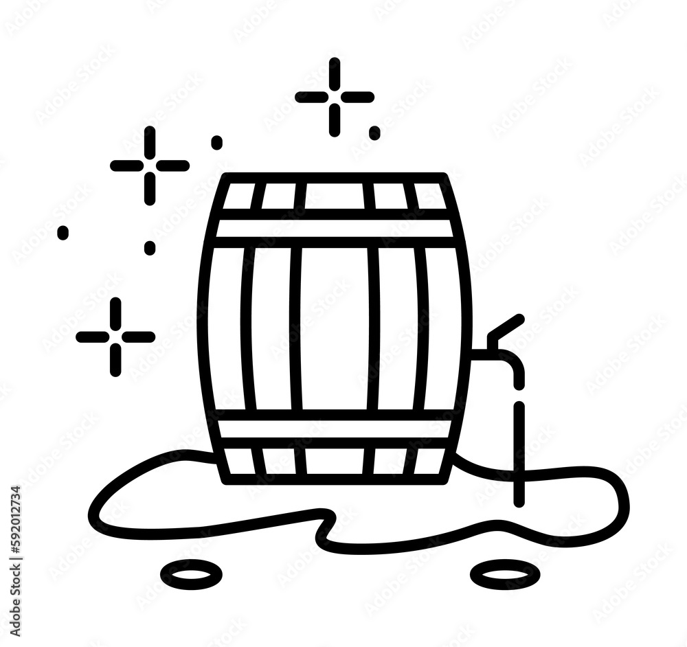 Barrel, beer icon illustration on transparent background Barrel, beer icon illustration on transparent background