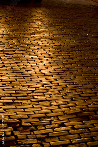 Brick road in Old San Juan; San Juan, Puerto Rico